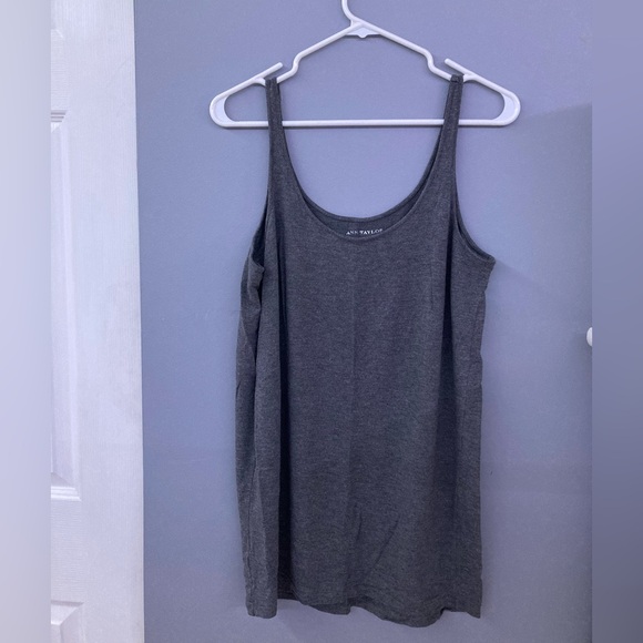 Ann Taylor Dark Gray Sleeveless Tank Top - Picture 4 of 5